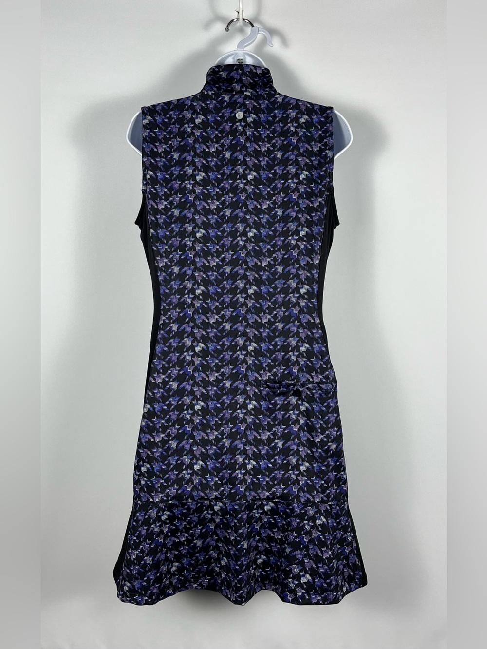 EP New York Violet Houndstooth Print Women's Sleeveless Golf Dress Size Medium - Picture 2 of 7